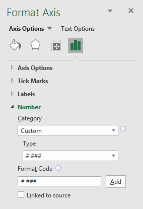 excel chart format axis number type