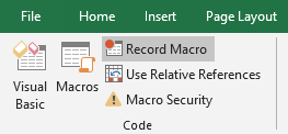 excel create macros record macro