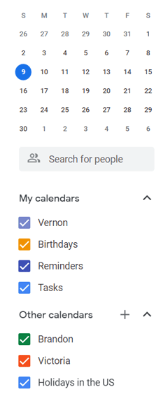 google calendar see calendar meetings of other colleagues