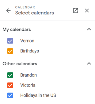 gmail calendar see colleagues meetings calls schedule