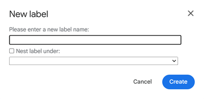 gmail create new label for filter