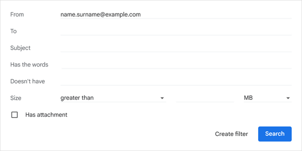 gmail create rule to move received emails to folder