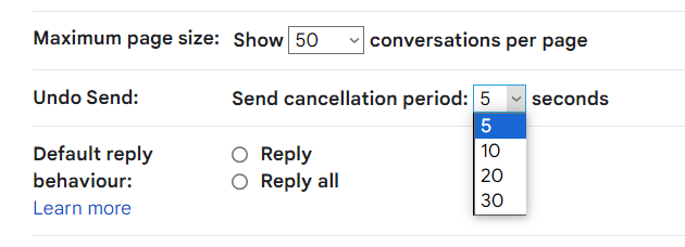 gmail undo email send cancel sending