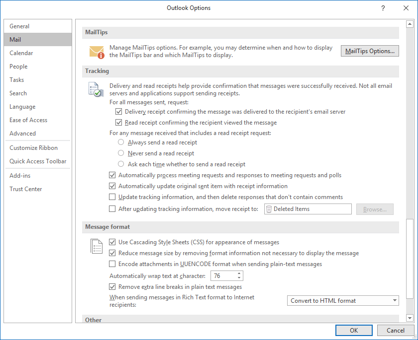 outlook get notifications when recipient open read email delivery receipt read receipt