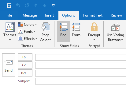 outlook send email to hidden recipients in blind carbon copy bcc