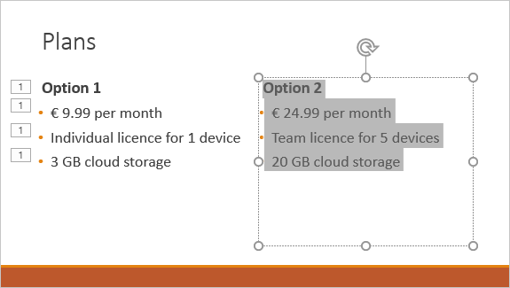 powerpoint display the content in slide one by one