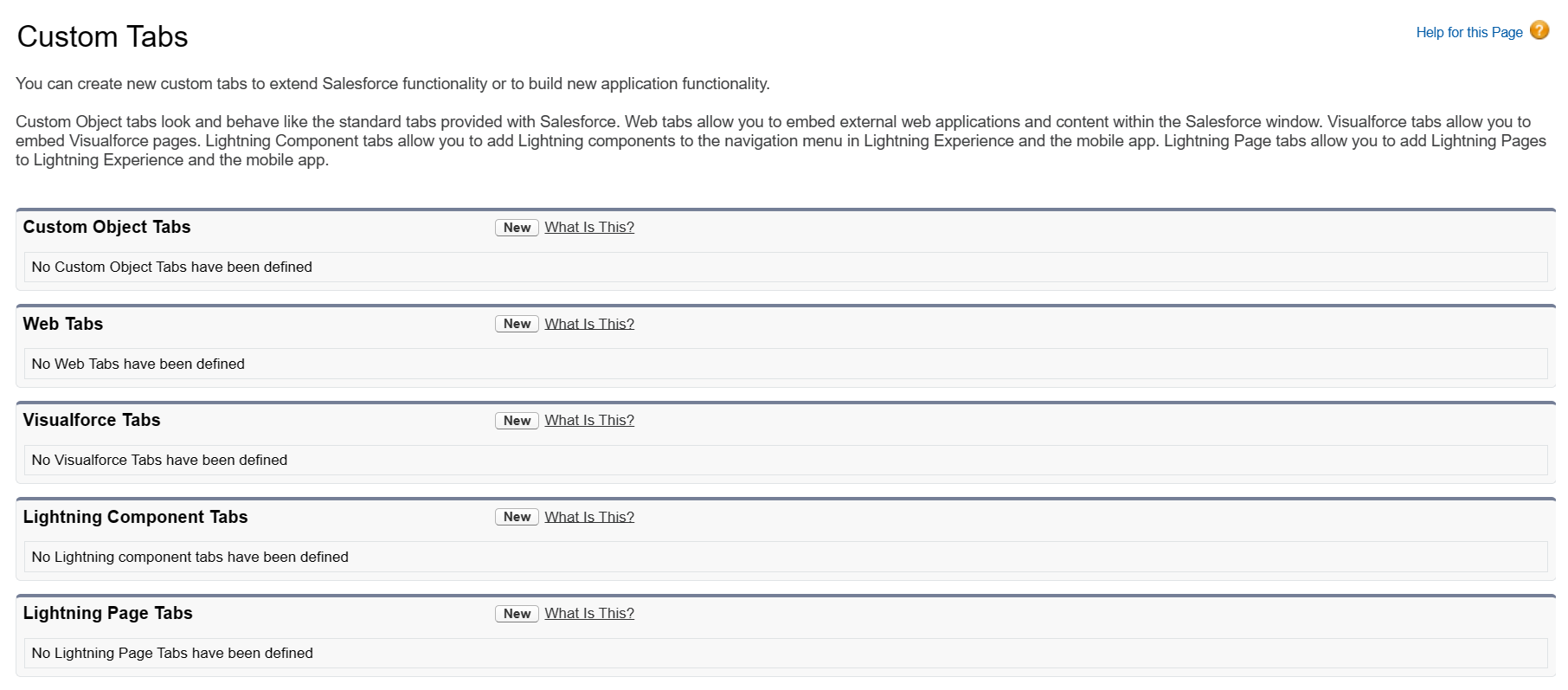 salesforce custom object tabs