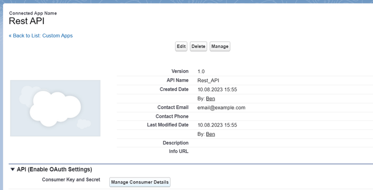 salesforce get consumer key and consumer secret